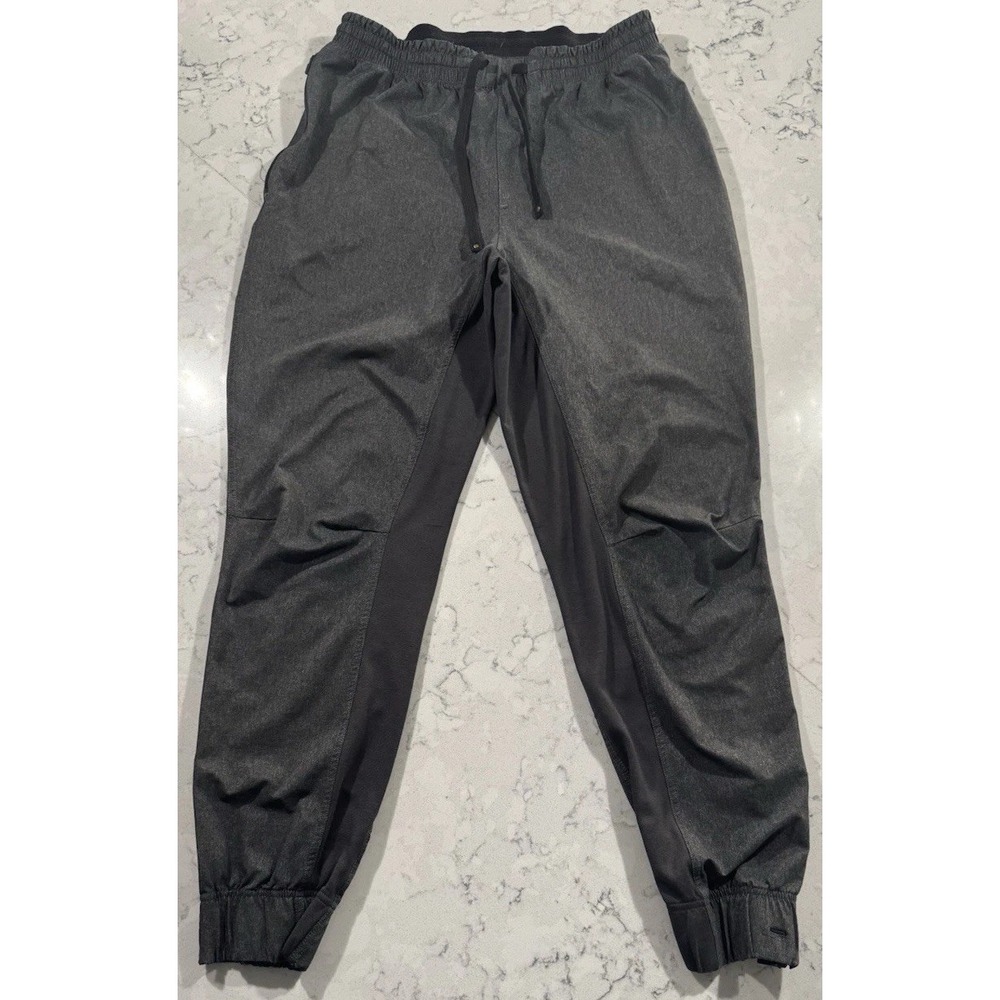 Adidas Joggers Mens Large Dark Gray Climalite Zip Ankle Athleisure Pants
